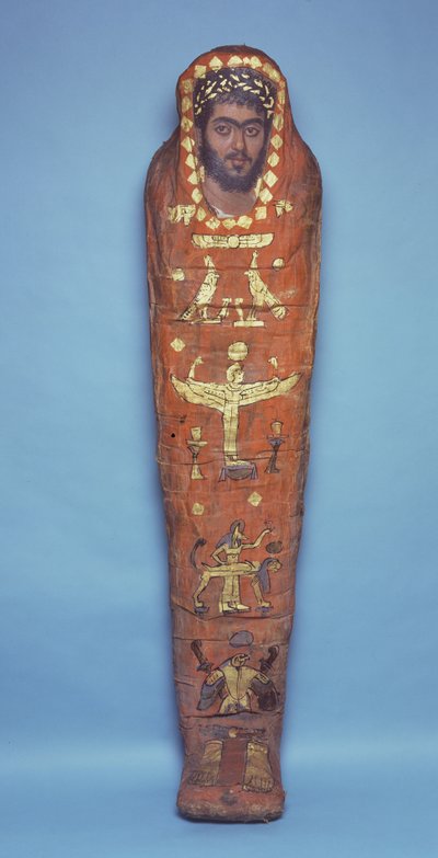 Mumie eines jungen Mannes, mit Enkaustikporträt, aus El-Hibeh von Roman Period Egyptian